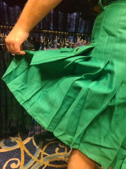 Classic KiltedBros Kilt in Hunter Green - front view