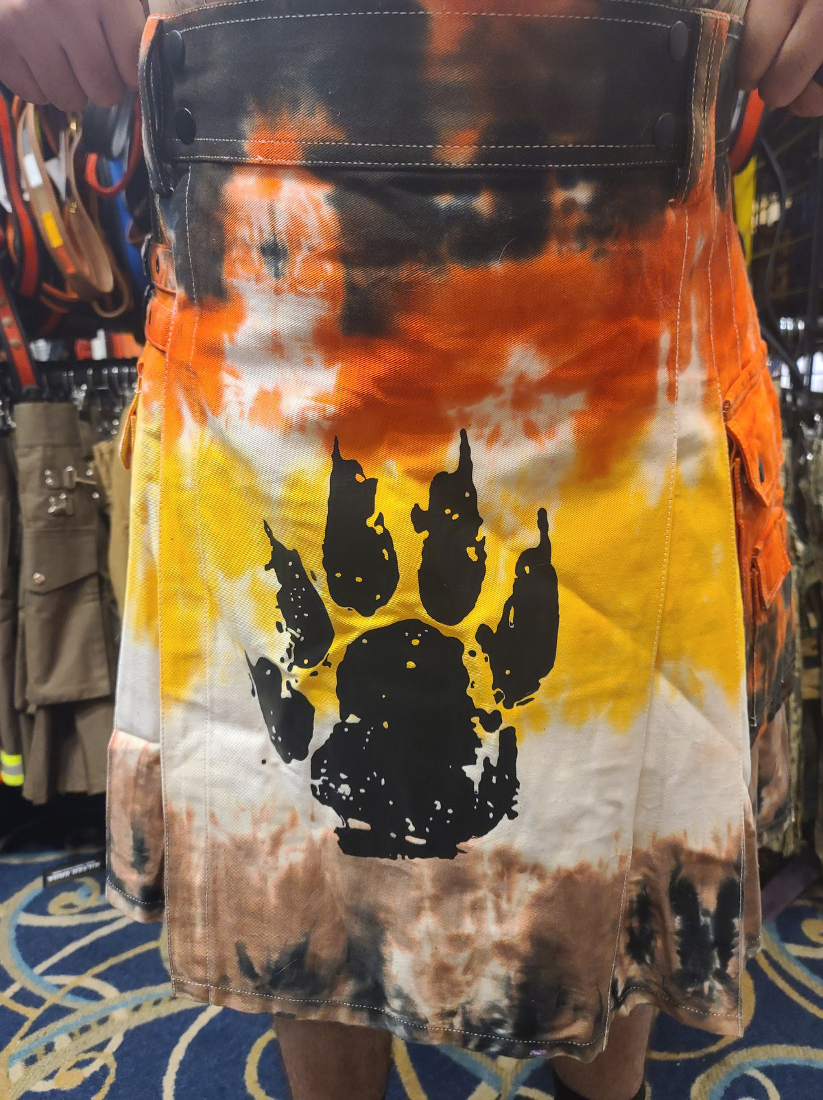 Bear Flag Tie-Dye Kilt by Kilted Bros - front view