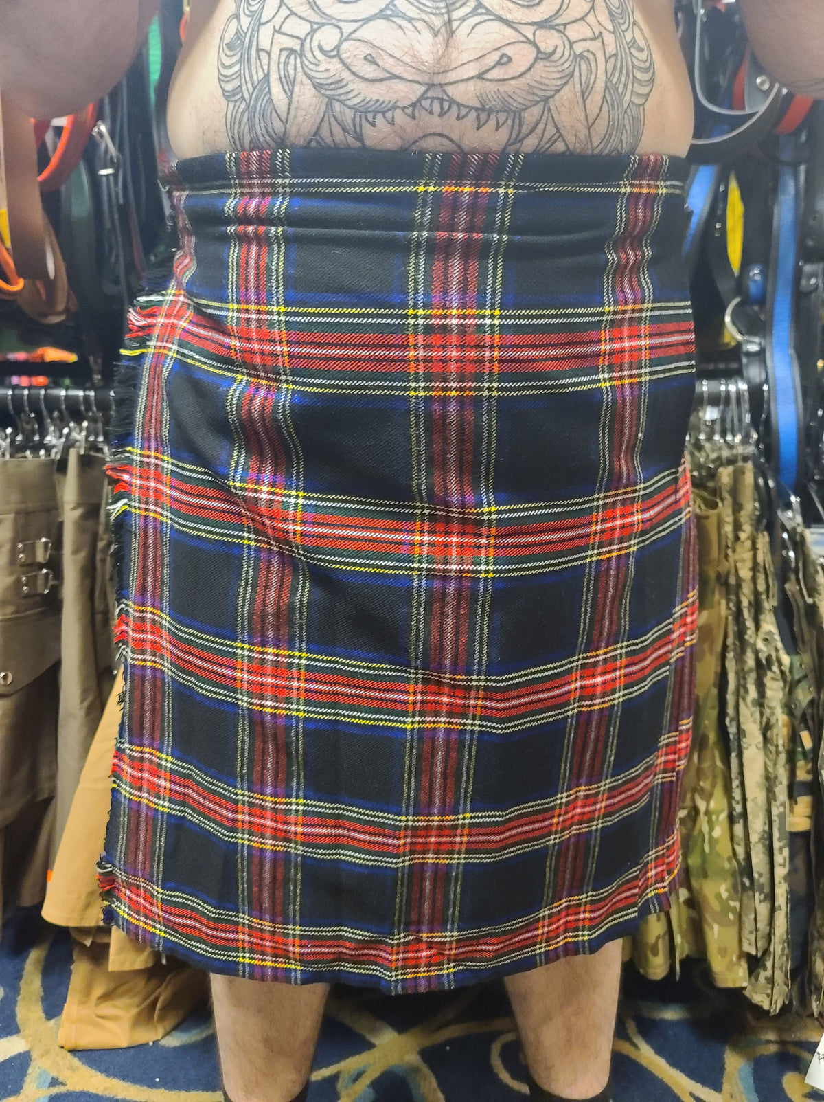 Black Stewart Tartan Kilt by KiltedBros - view 6