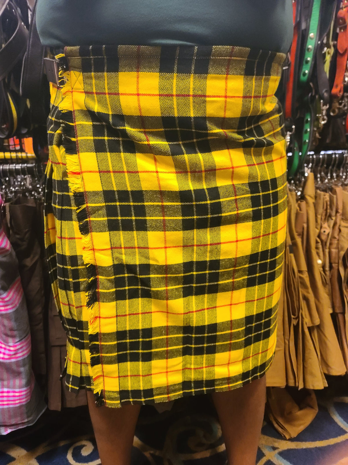 Macleod of Lewis Tartan Kilt by KiltedBros Yellow Plaid Flannel - view 3
