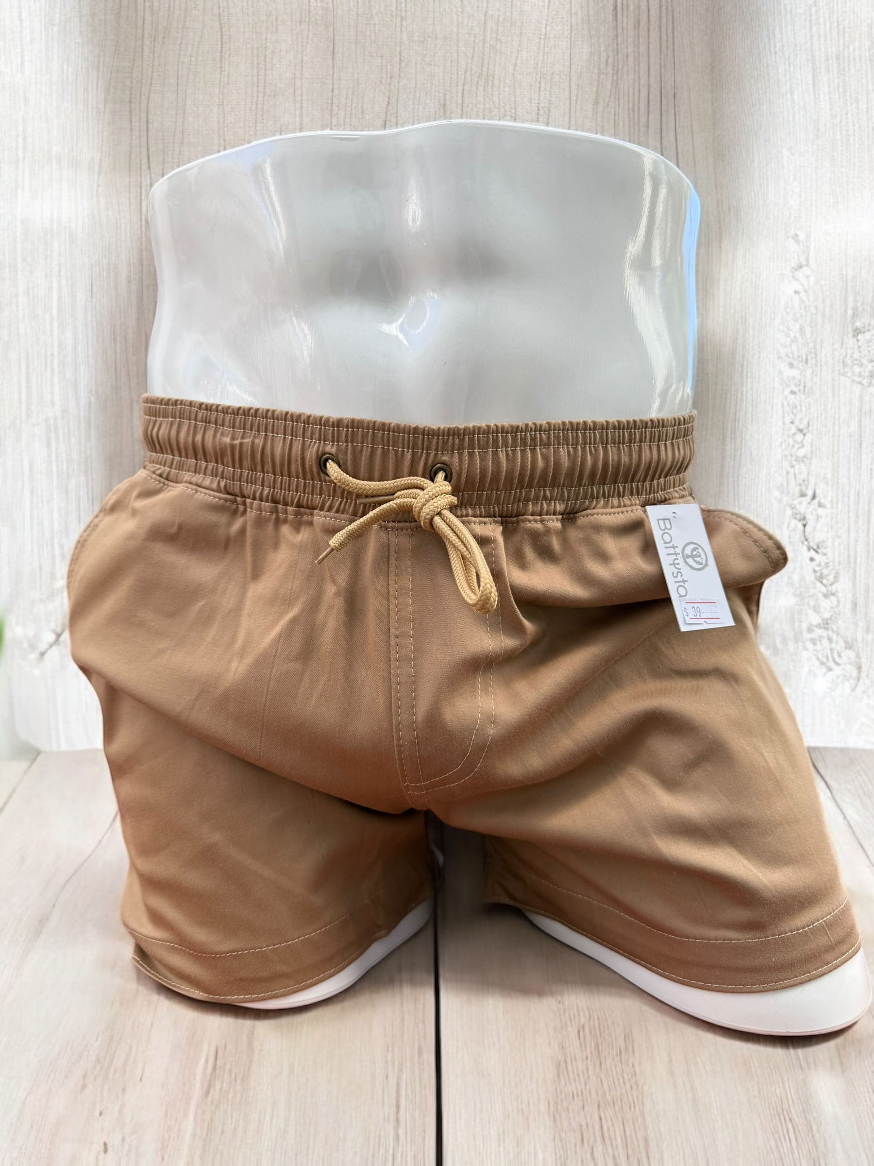 Khaki Drill Shorts 2.5 Inch | MEN SHORTS | BATTYSTA | OUTFAIR | OUTFAIR