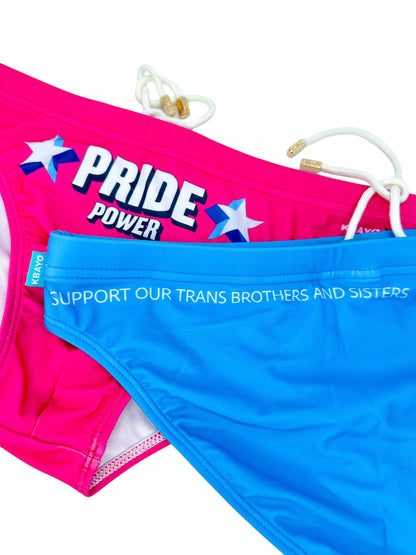 PRIDE POWER Light Blue Swimsuit | MEN SWIMWEAR | KBAYO | OUTFAIR | OUTFAIR