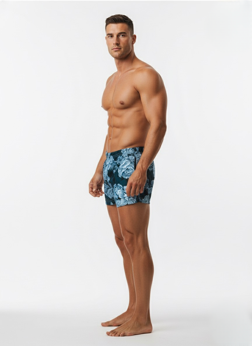 Teal Flower Shorts | MEN SHORTS | JCASTELL | OUTFAIR | OUTFAIR