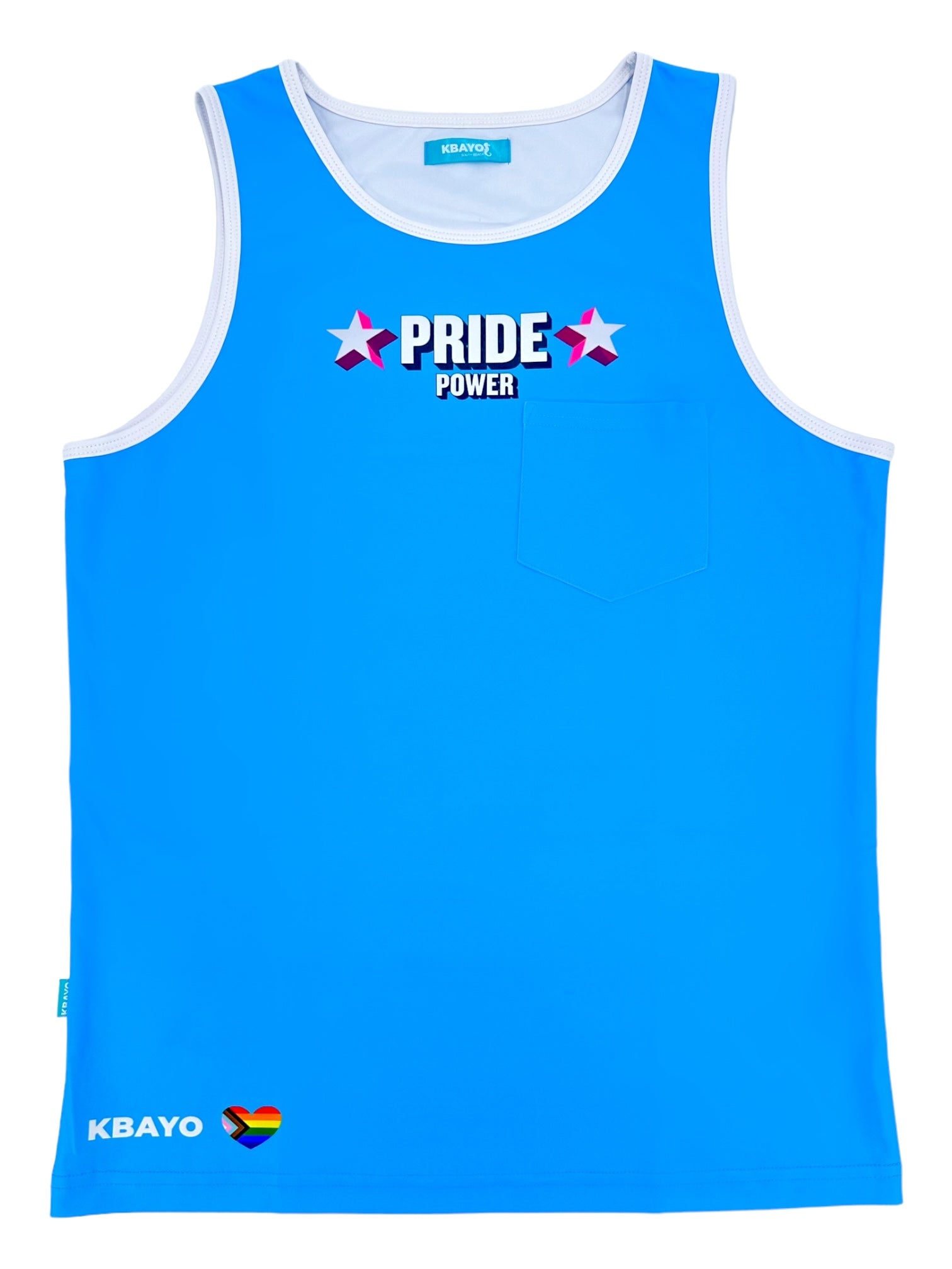 PRIDE POWER Light Blue Tank Top | MEN TANK TOP | KBAYO | OUTFAIR | OUTFAIR