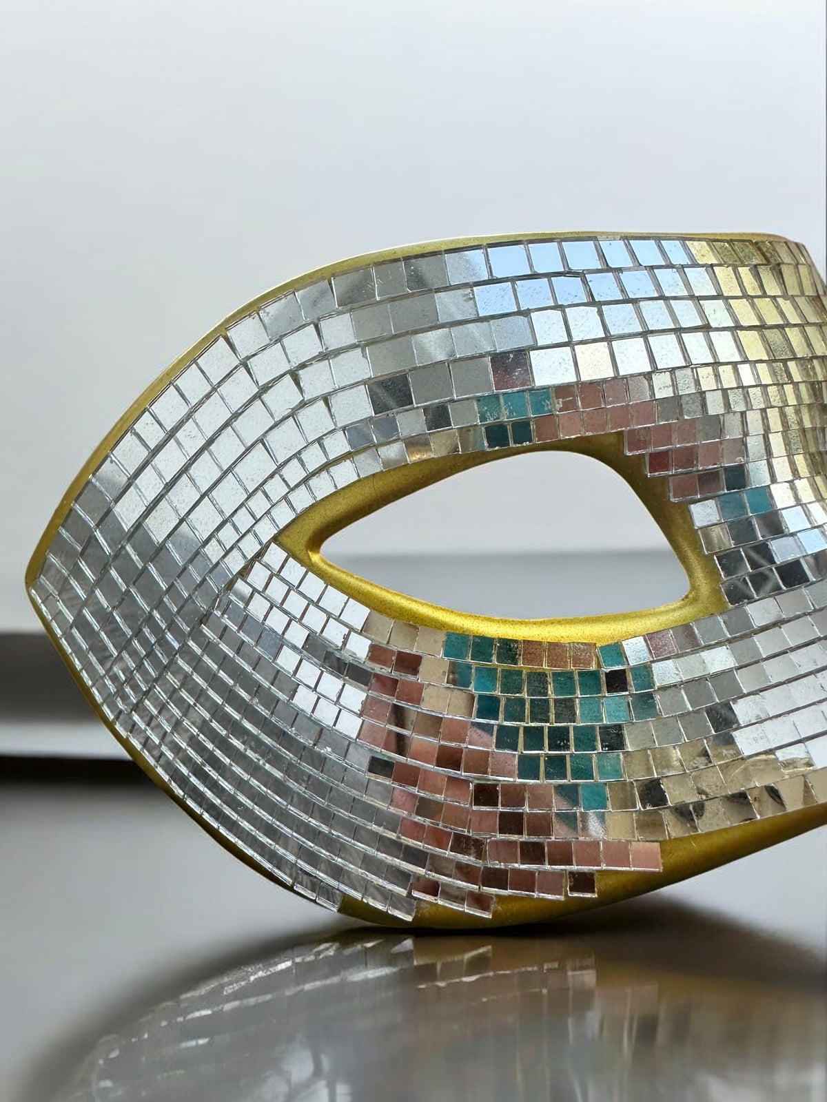 Gold and Silver Disco Ball Mask | MEN ACCESSORIES | LAVISH NY | OUTFAIR | OUTFAIR