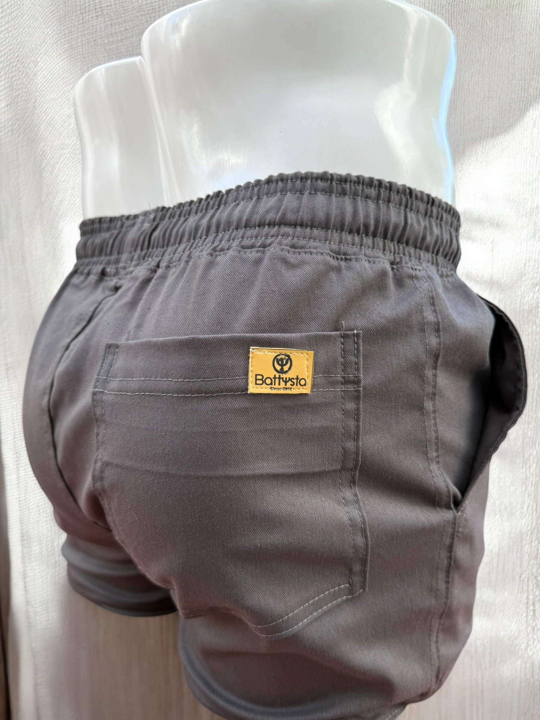 Grey Drill Shorts 2.5 Inches | MEN SHORTS | BATTYSTA | OUTFAIR | OUTFAIR