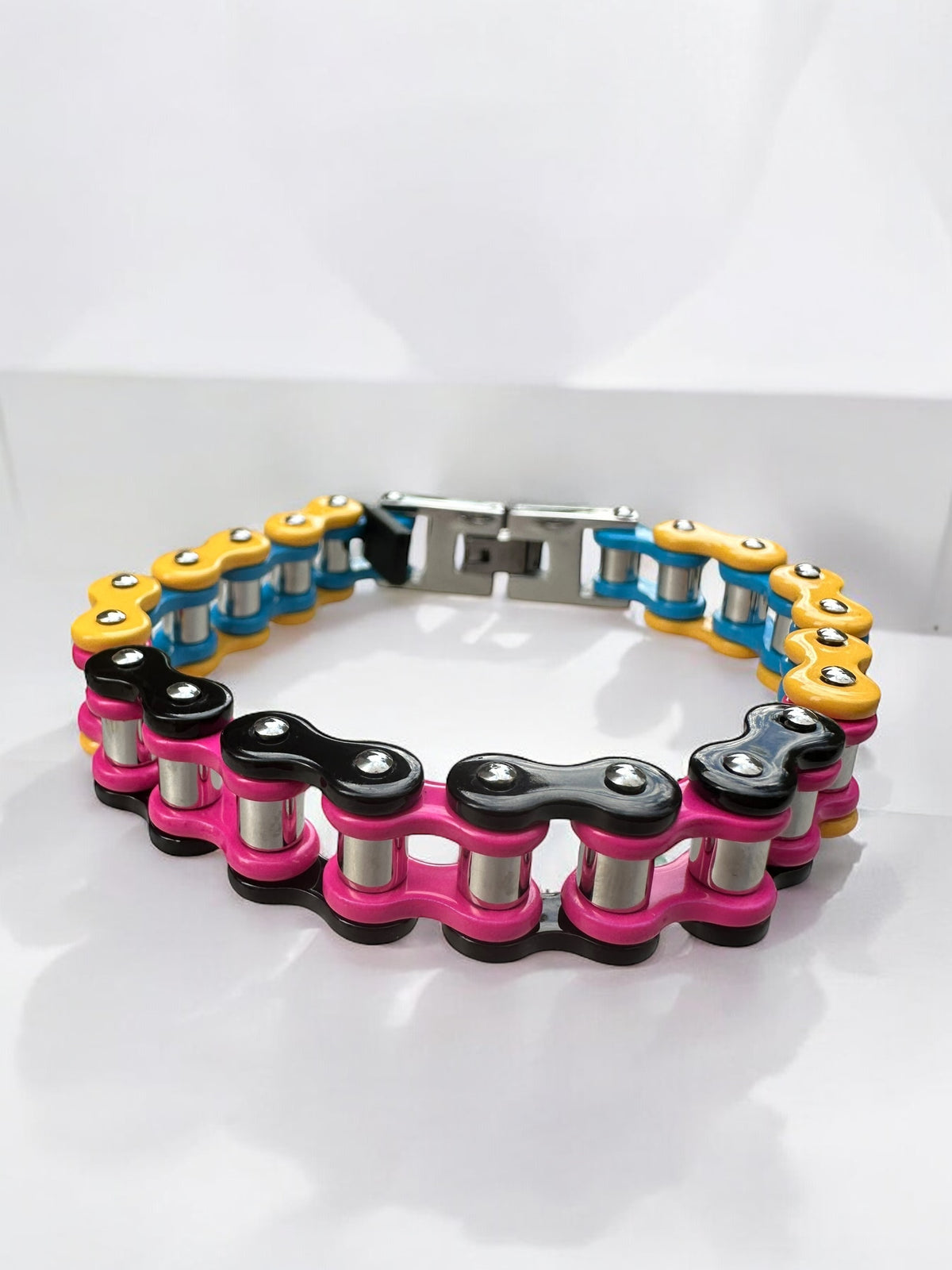 The Energy Stainless Steel Bike Chain Bracelet | MEN ACCESSORIES | LAVISH NY | OUTFAIR | OUTFAIR