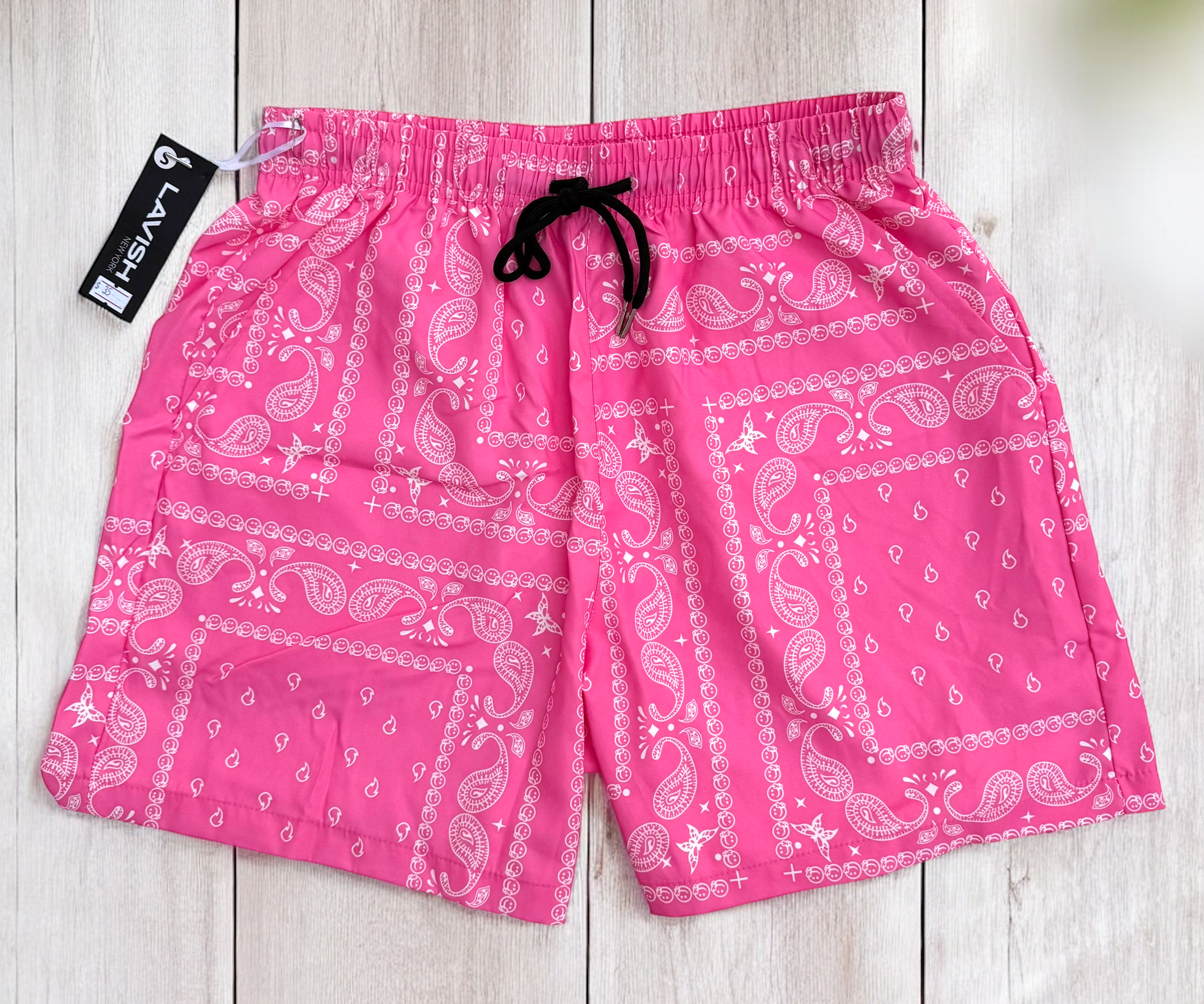 Pink Paisley Shorts | MEN SHORTS | LAVISH NY | OUTFAIR | OUTFAIR