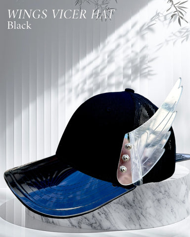 BLACK WINGS VICER HAT | MEN ACCESSORIES | STRAPPING BOY NYC | OUTFAIR | OUTFAIR