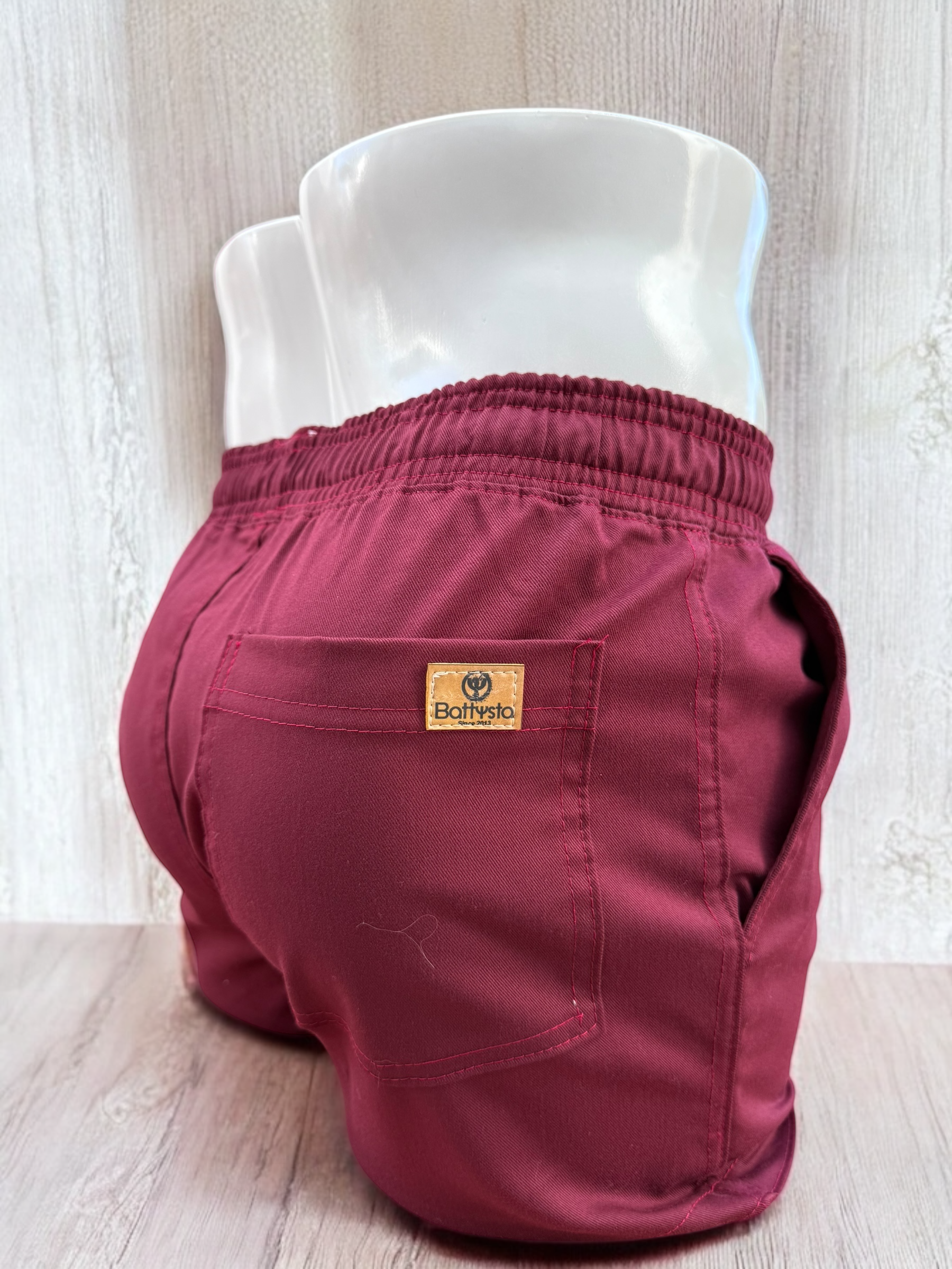 Merlot Drill Shorts 2.5 Inch | MEN SHORTS | BATTYSTA | OUTFAIR | OUTFAIR