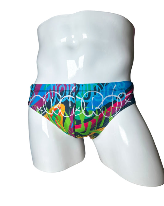 Graffiti Glamour Swim Brief | MEN SWIMWEAR | NO RUDOS | OUTFAIR | OUTFAIR