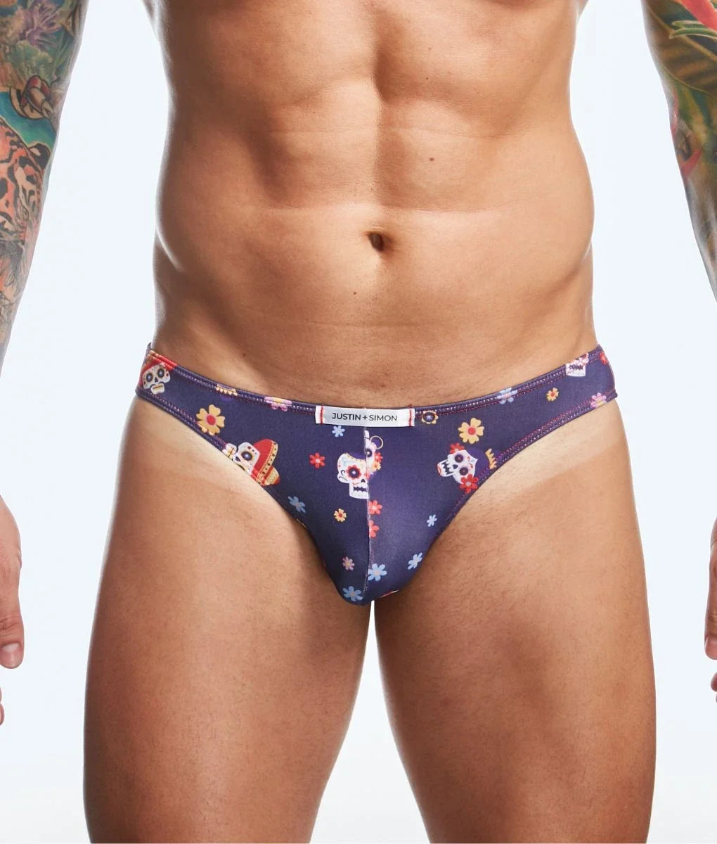 Mens Printed Bikini Briefs by J+S
