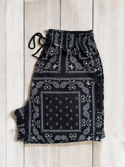 Black Paisley Shorts | MEN SHORTS | LAVISH NY | OUTFAIR | OUTFAIR