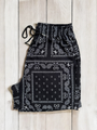 Black Paisley Shorts