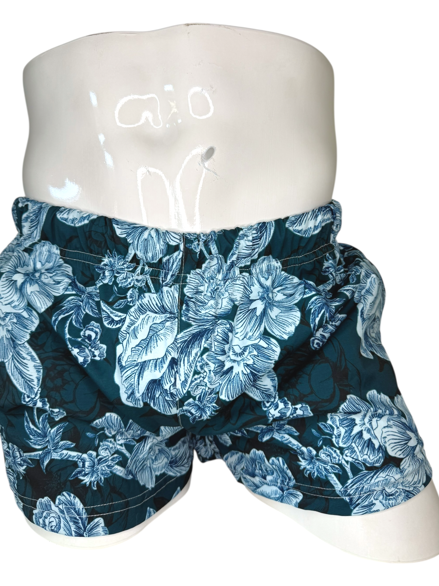 Teal Flower Shorts