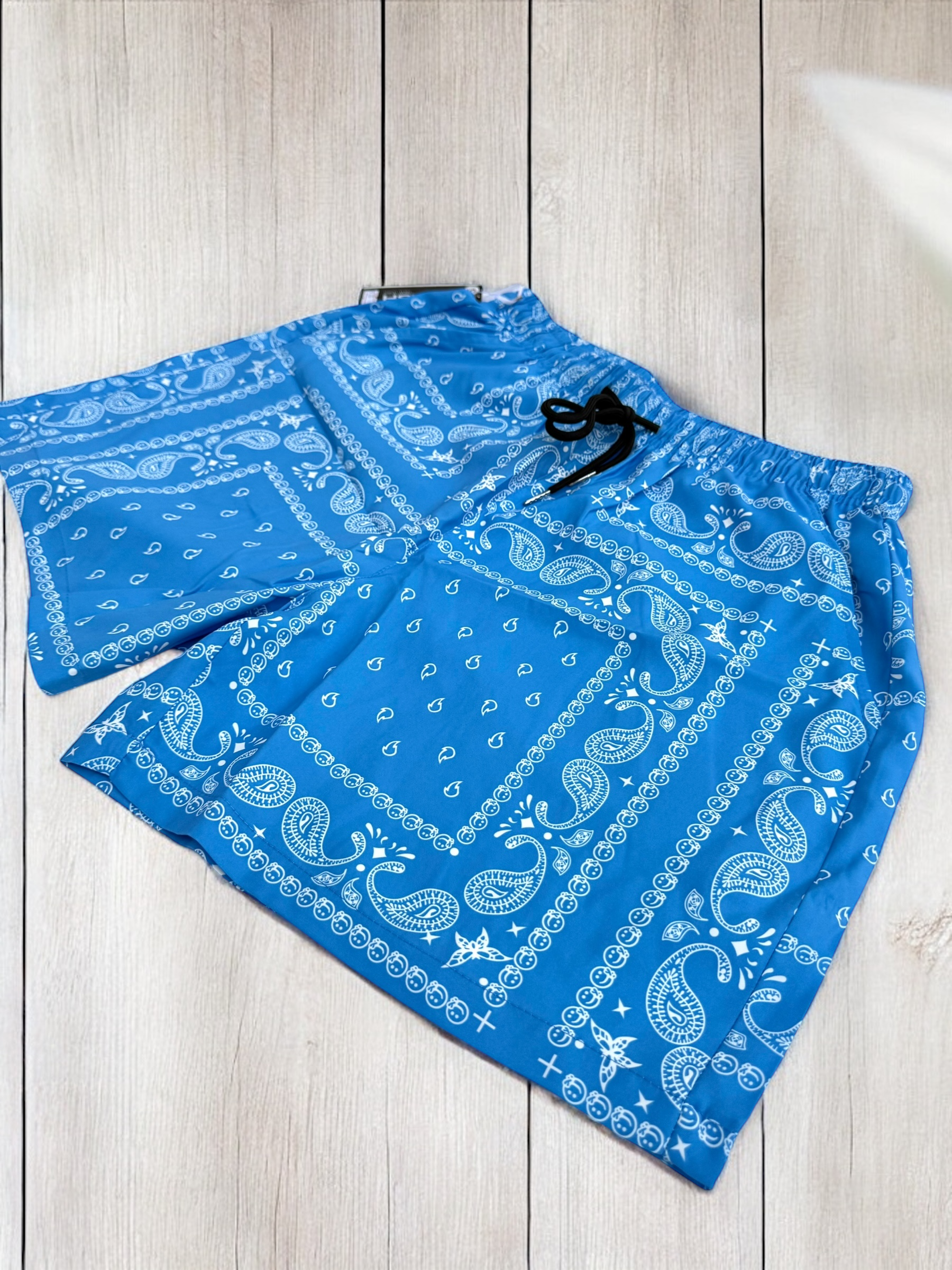 Light Blue Paisley Shorts | MEN SHORTS | LAVISH NY | OUTFAIR | OUTFAIR