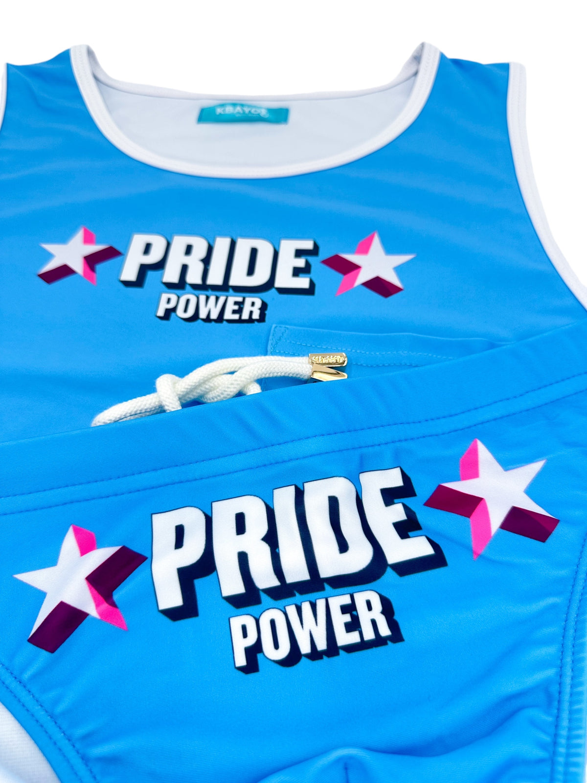 PRIDE POWER Light Blue Swimsuit | MEN SWIMWEAR | KBAYO | OUTFAIR | OUTFAIR