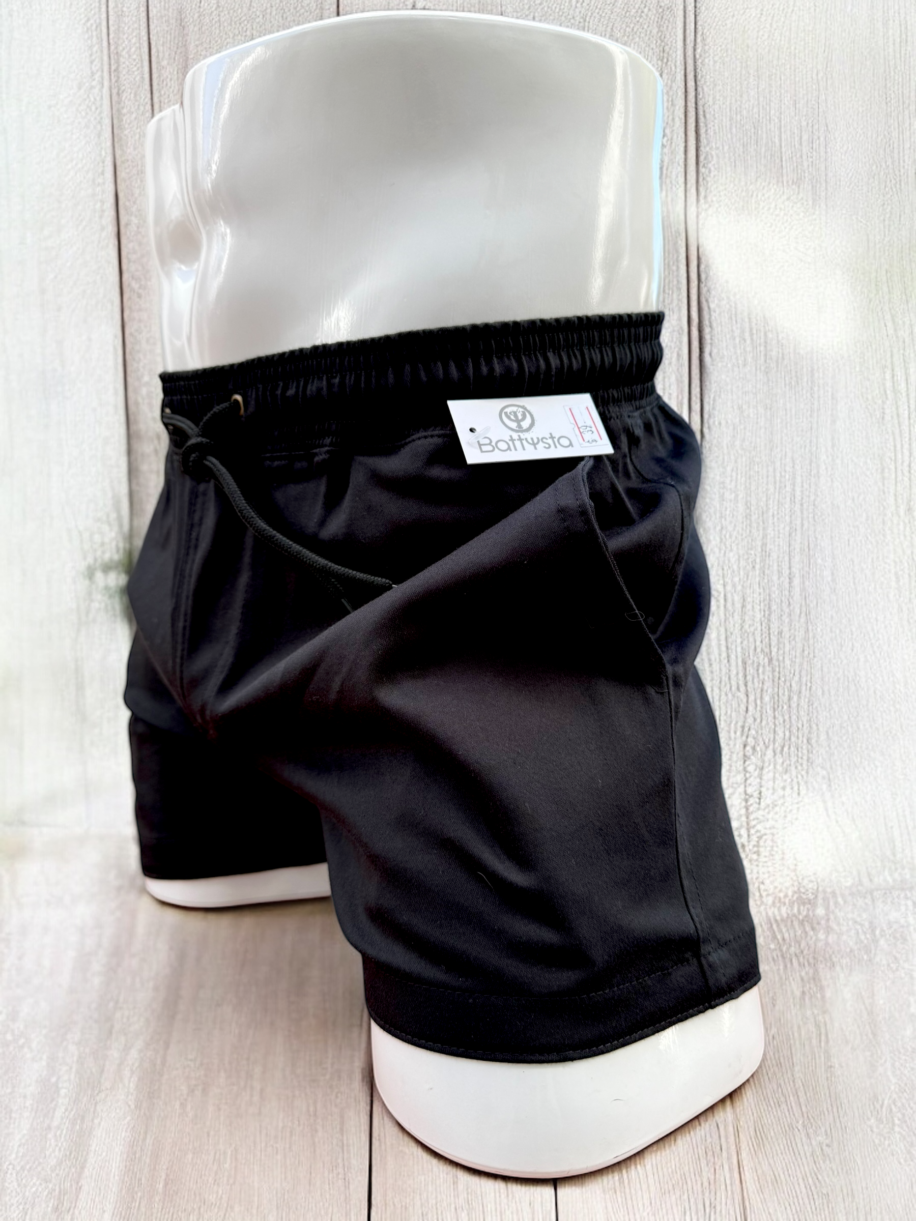 Black Drill Shorts 2.5 Inches | MEN SHORTS | BATTYSTA | OUTFAIR | OUTFAIR