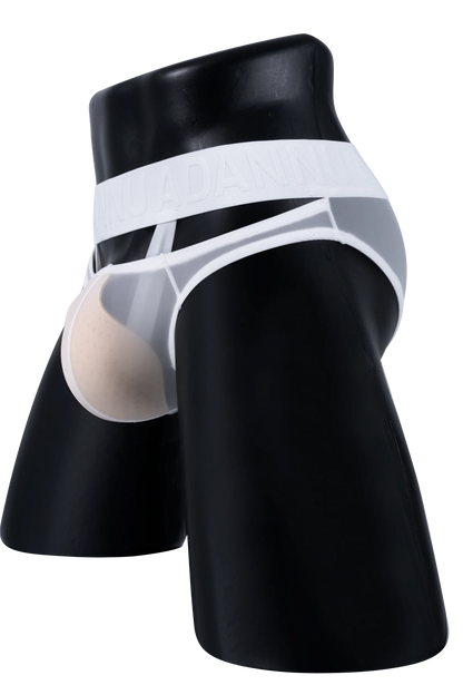 Men’s Sexy Sheer Thong with Ring & Strap Design - view 30