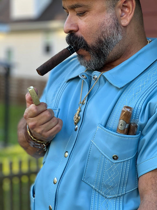 Leather Guayaberas Shirt - view 2
