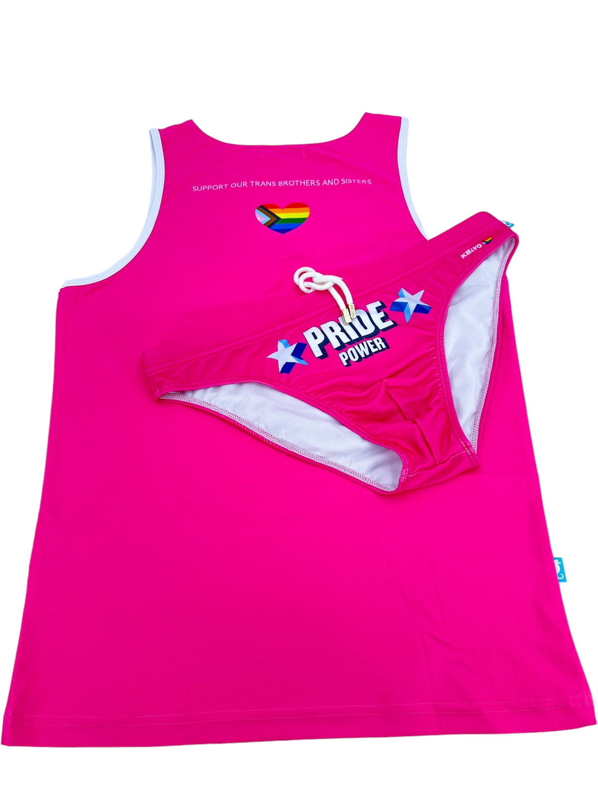 PRIDE POWER Pink Swimsuit | MEN SWIMWEAR | KBAYO | OUTFAIR | OUTFAIR