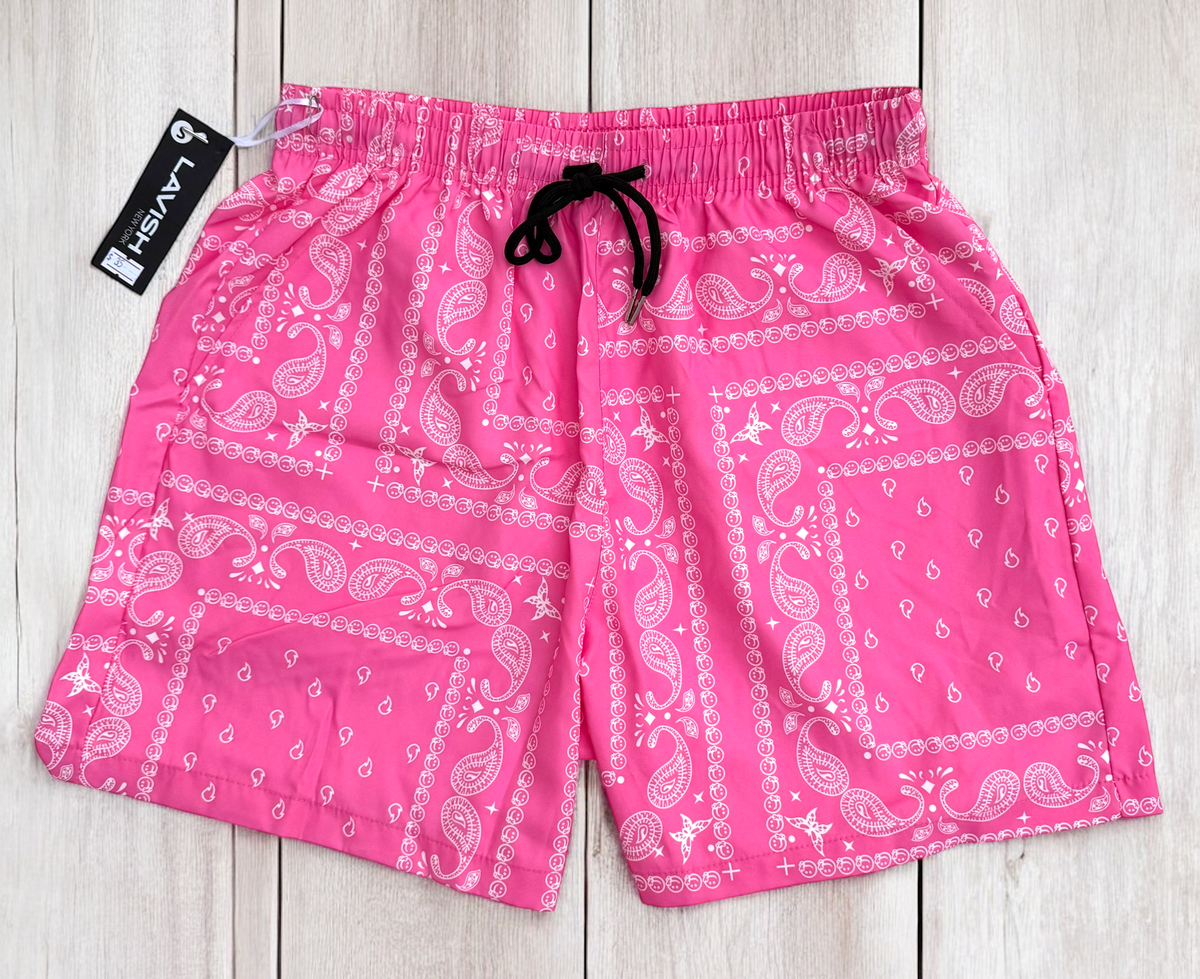 Pink Paisley Shorts | MEN SHORTS | LAVISH NY | OUTFAIR | OUTFAIR
