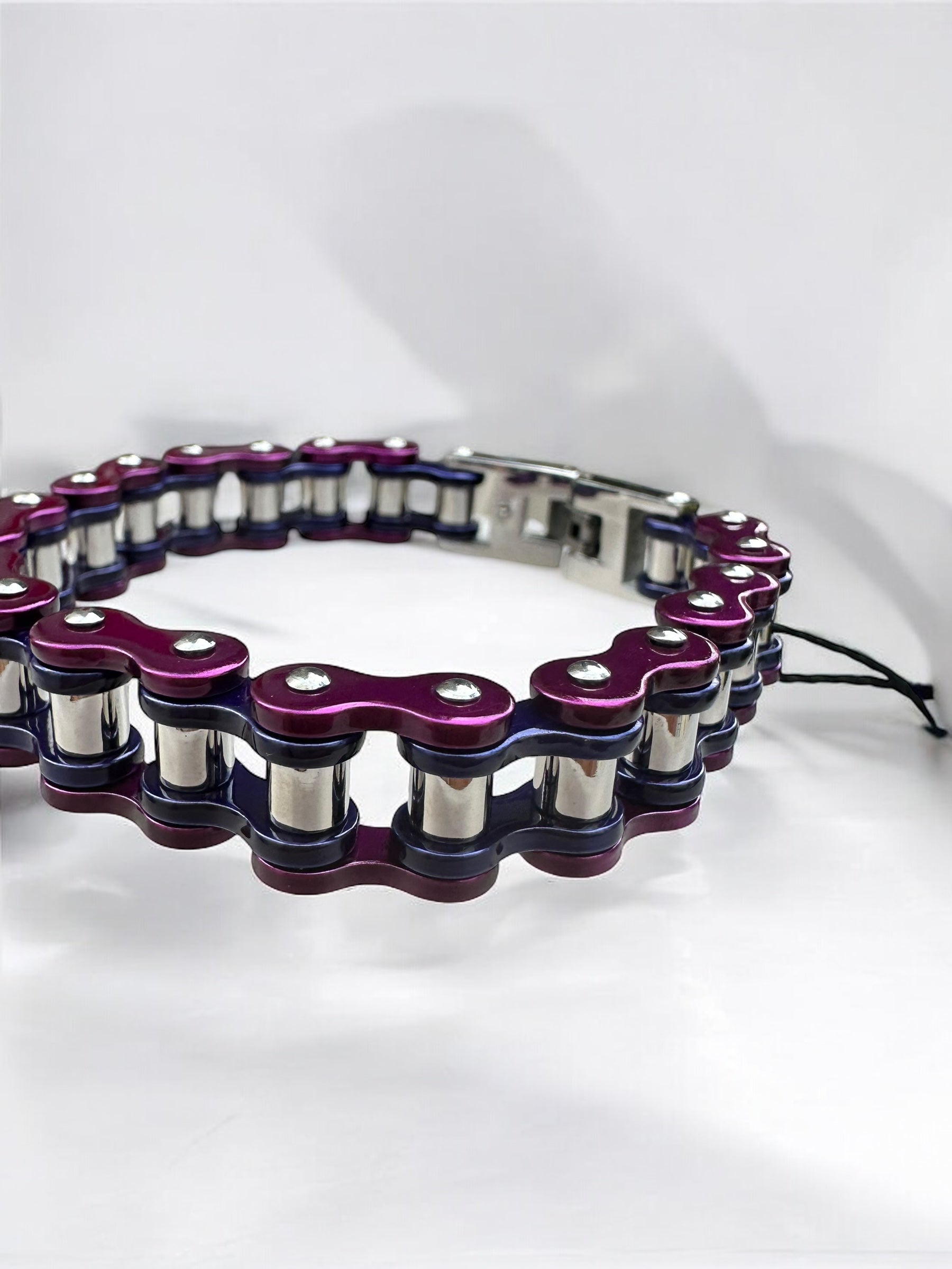 The Purple Rain Stainless Steel Bike Chain Bracelet | MEN ACCESSORIES | LAVISH NY | OUTFAIR | OUTFAIR