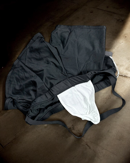 Black Mesh Jockstrap Shorts