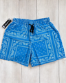 Light Blue Paisley Shorts