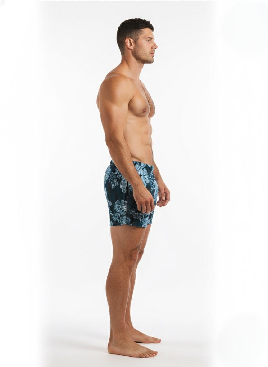 Teal Flower Shorts | MEN SHORTS | JCASTELL | OUTFAIR | OUTFAIR