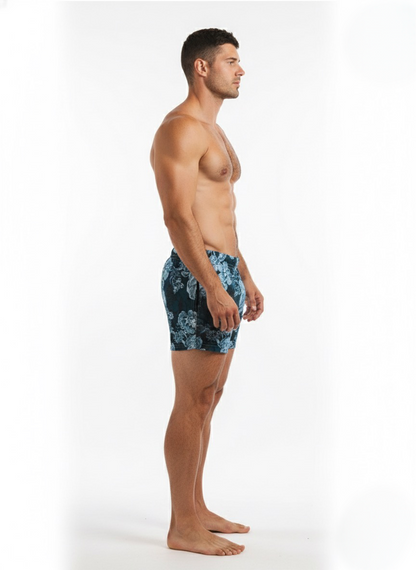 Teal Flower Shorts | MEN SHORTS | JCASTELL | OUTFAIR | OUTFAIR