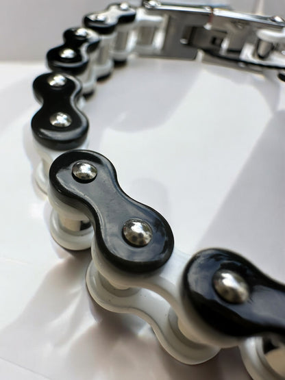 The Shadows Stainless Steel Bike Chain Bracelet | MEN ACCESSORIES | LAVISH NY | OUTFAIR | OUTFAIR