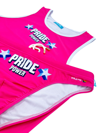 PRIDE POWER Pink Swimsuit | MEN SWIMWEAR | KBAYO | OUTFAIR | OUTFAIR