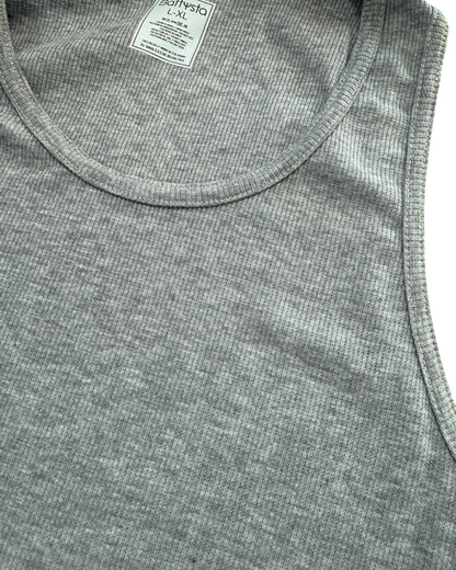 Grey Tank Top | MEN TANK TOP | BATTYSTA | OUTFAIR | OUTFAIR