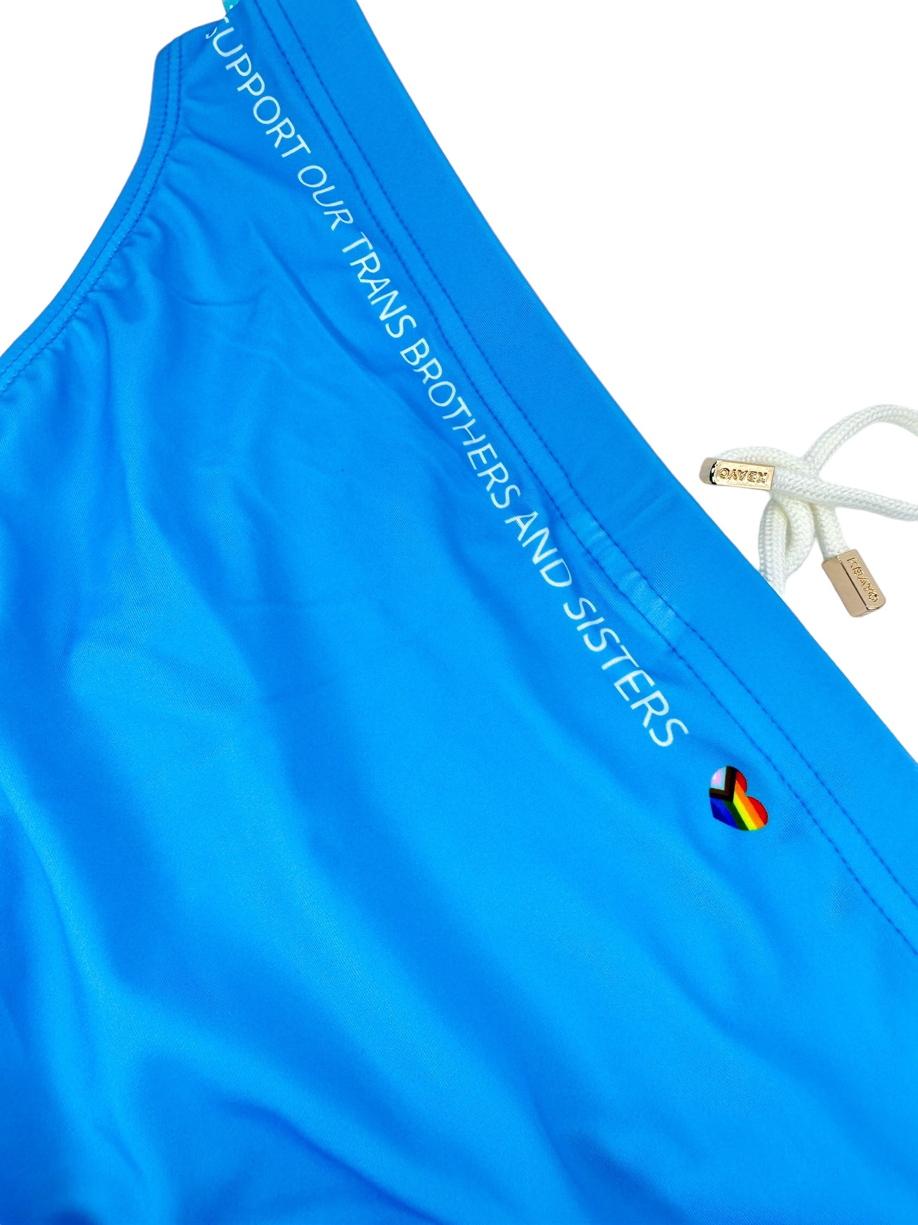 PRIDE POWER Light Blue Swimsuit | MEN SWIMWEAR | KBAYO | OUTFAIR | OUTFAIR