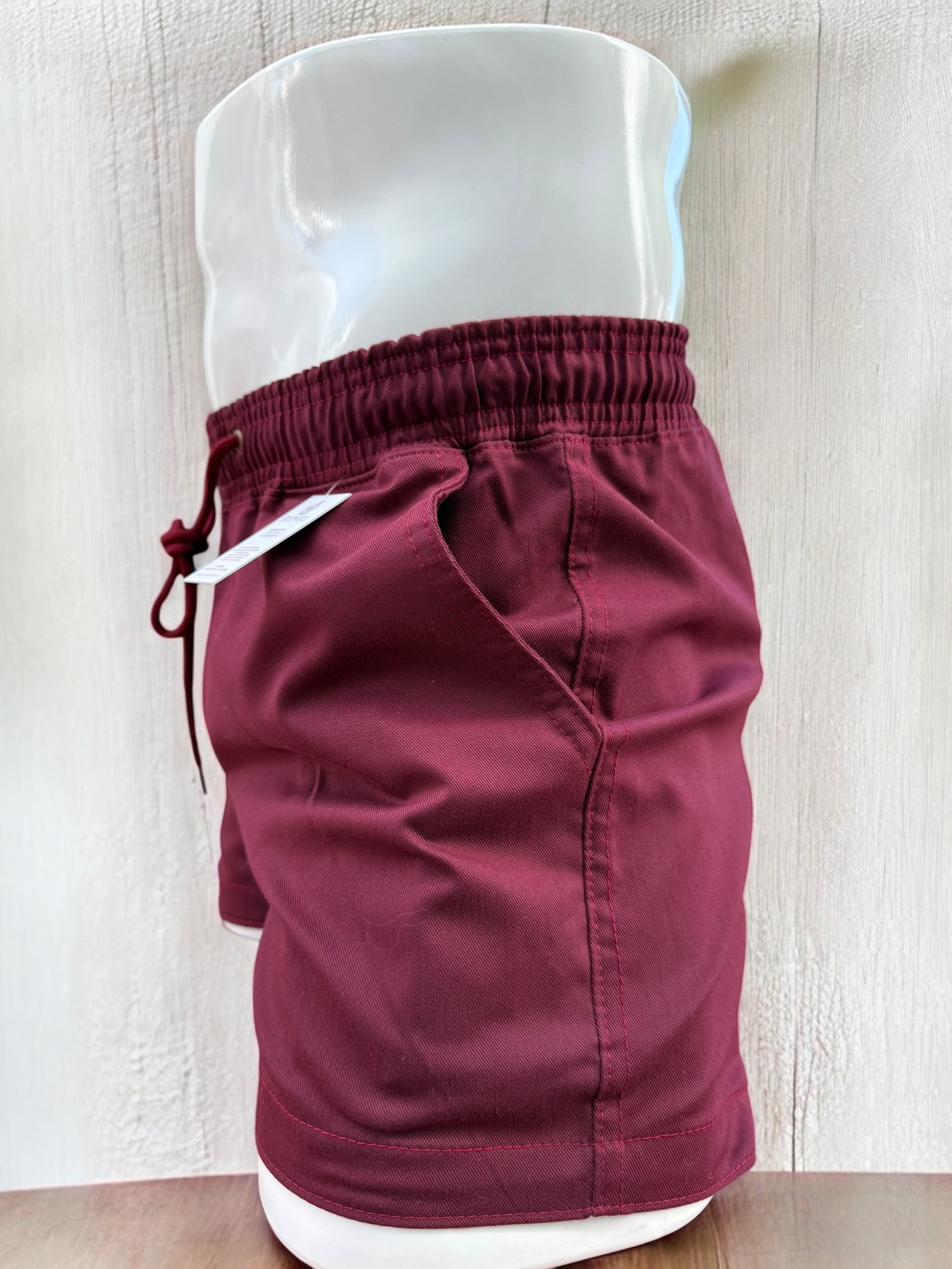 Merlot Drill Shorts 2.5 Inch | MEN SHORTS | BATTYSTA | OUTFAIR | OUTFAIR