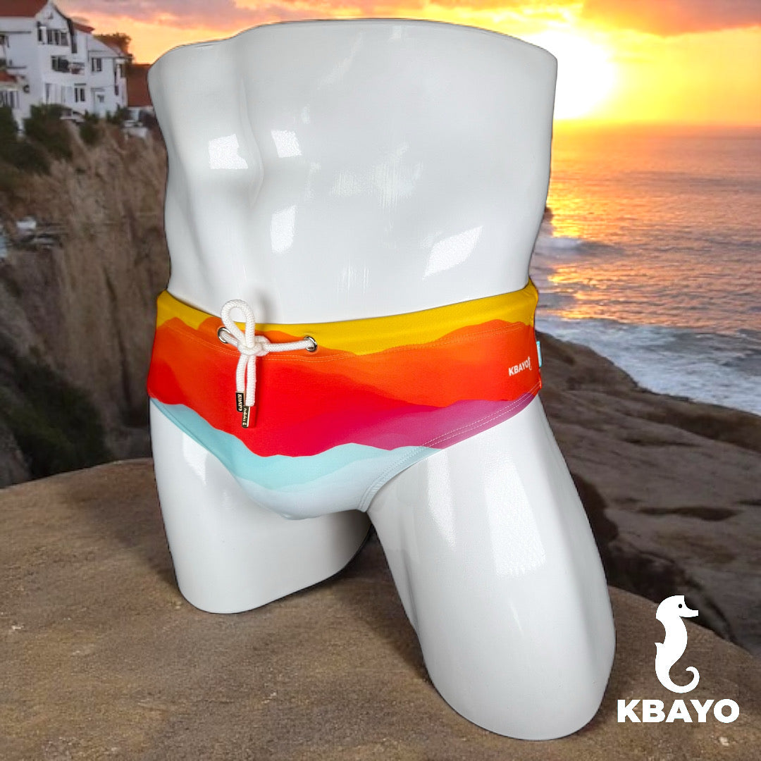 SUNSET IN COSTA BRAVA BRIEFS | MEN SWIMWEAR | KBAYO | OUTFAIR | OUTFAIR