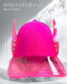 NEON PINK WINGS VICER HAT