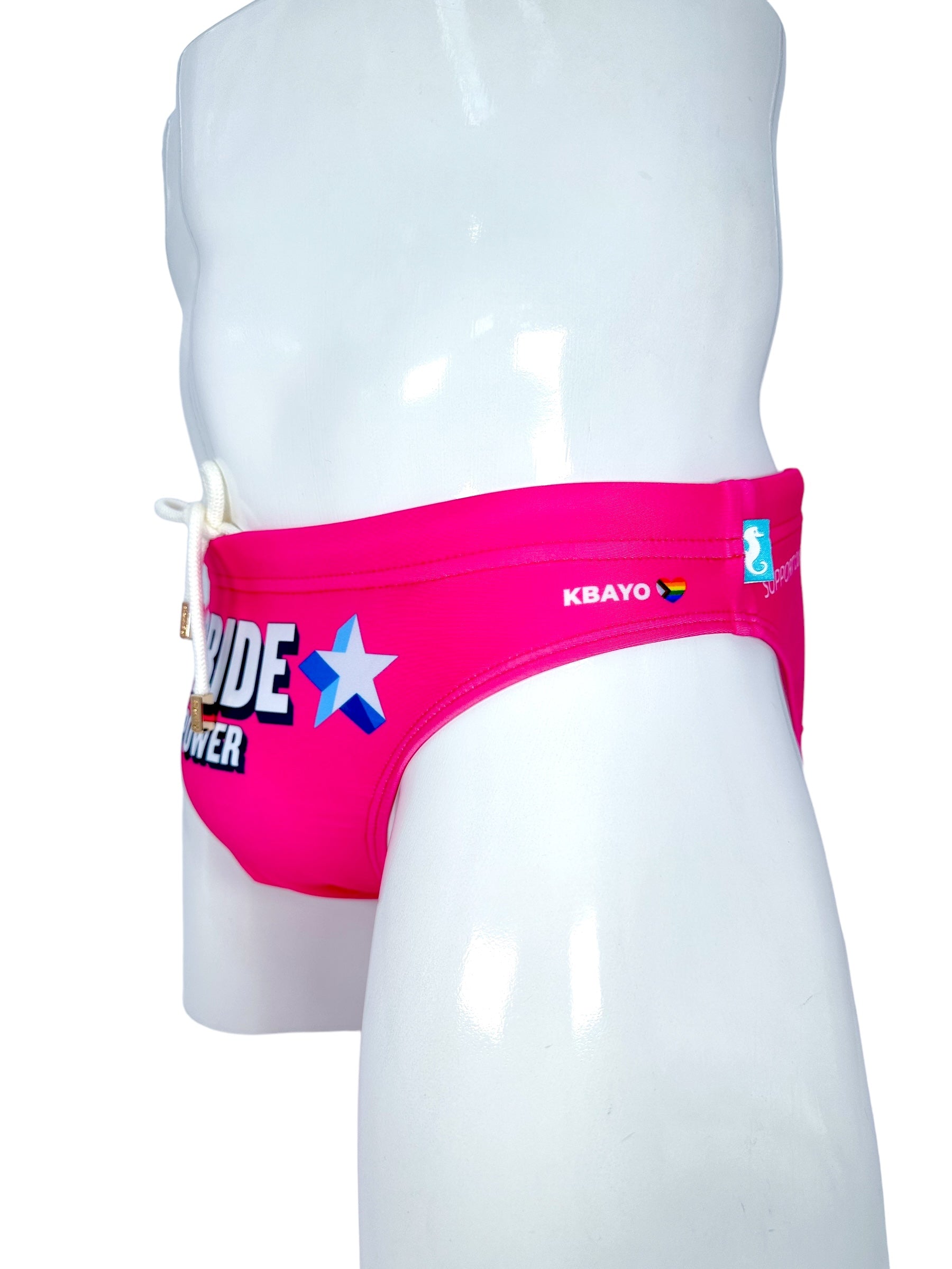 PRIDE POWER Pink Swimsuit | MEN SWIMWEAR | KBAYO | OUTFAIR | OUTFAIR
