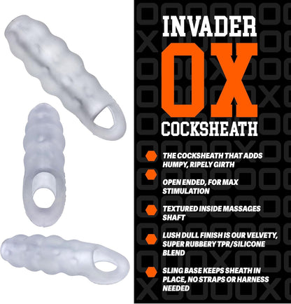 Oxballs INVADER humpity open-end velvety plus+SILICONE rubbery cocksheath - view 2