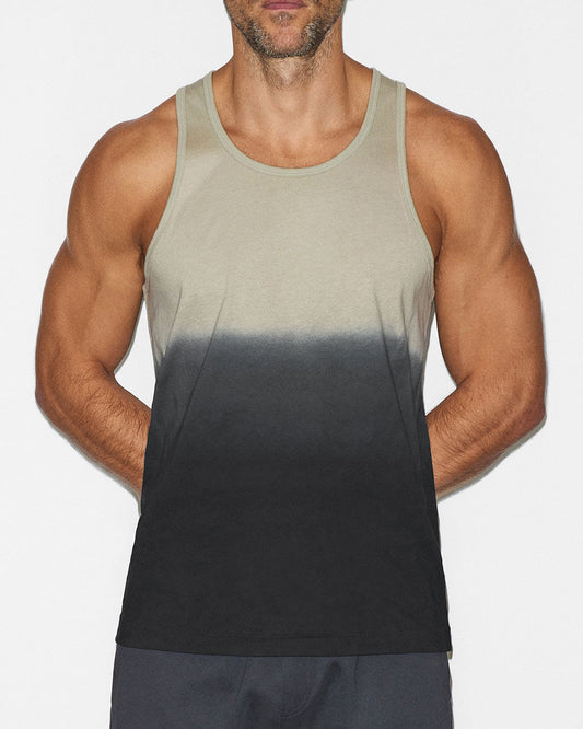 Dip Dye Relaxed Tank Sandstone Beige - front view