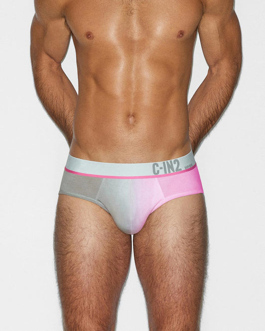 Dip Dye Low Rise Brief Peony Pink - back view