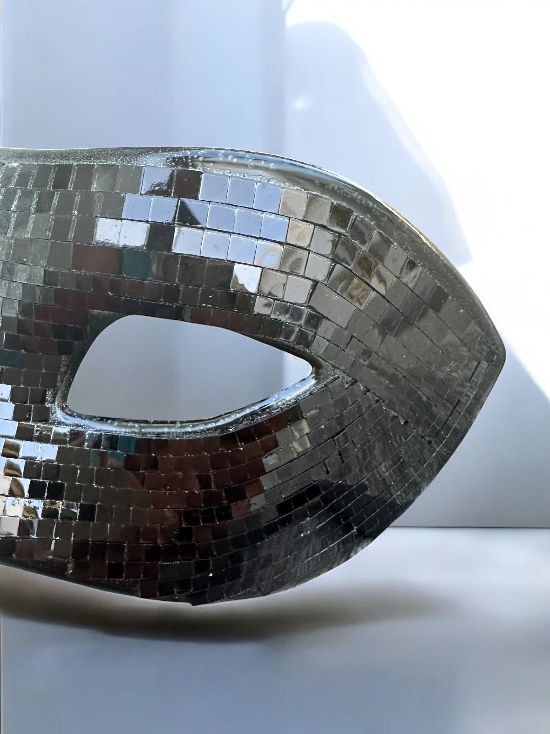 Black and Silver Disco Ball Mask | MEN ACCESSORIES | LAVISH NY | OUTFAIR | OUTFAIR