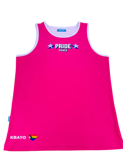 PRIDE POWER Pink Tank Top | MEN TANK TOP | KBAYO | OUTFAIR | OUTFAIR