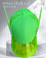 NEON GREEN WINGS VICER HAT