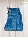 Denim Blue Paisley Shorts