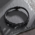 Leather and Bike Chain Bracelet