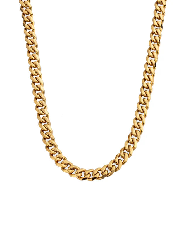 14 MM Gold-Plated Cuban Style Chain | MEN ACCESSORIES | INAROS By Nick | OUTFAIR | OUTFAIR