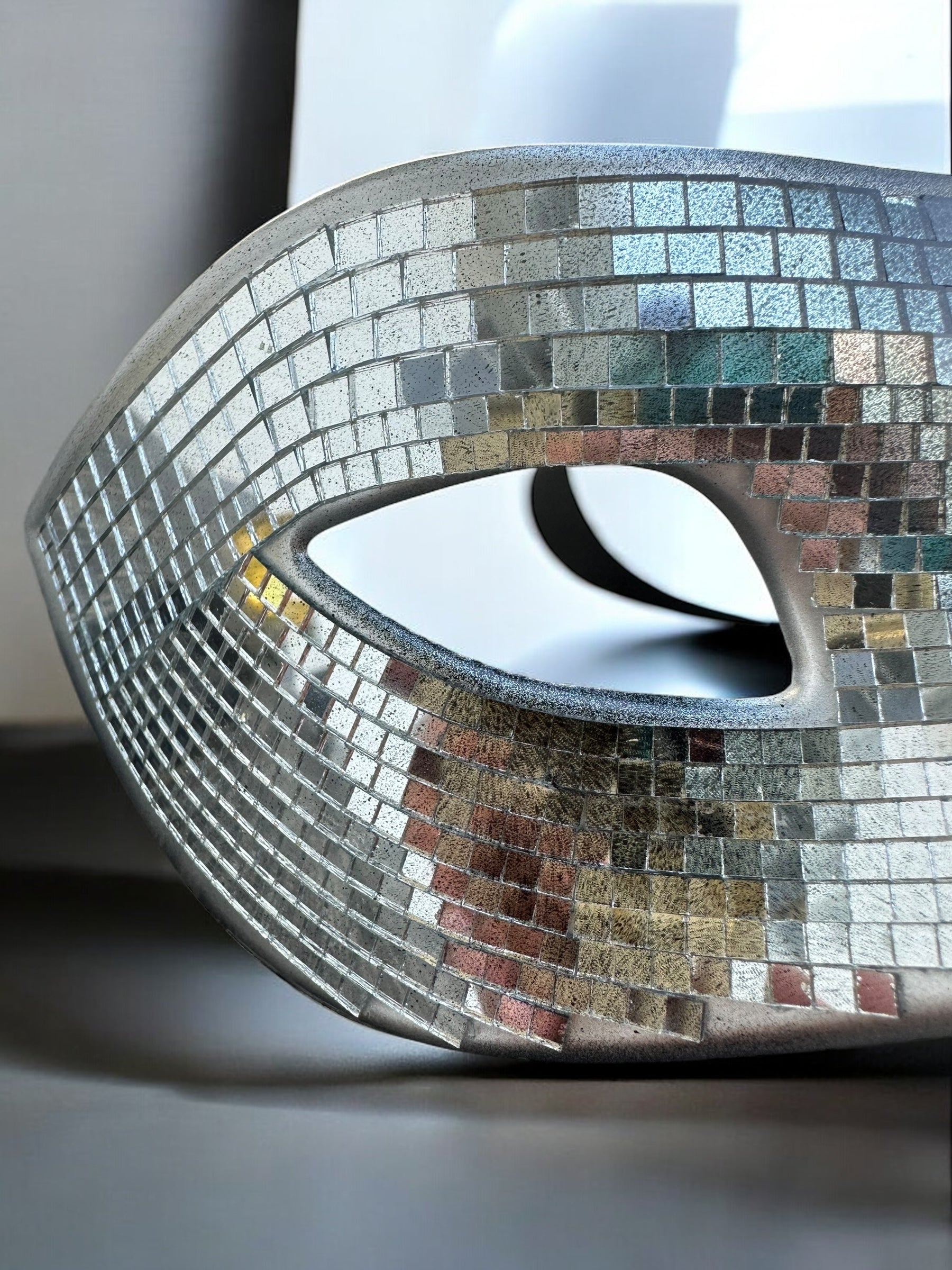 Black and Silver Disco Ball Mask | MEN ACCESSORIES | LAVISH NY | OUTFAIR | OUTFAIR