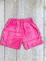 Pink Paisley Shorts